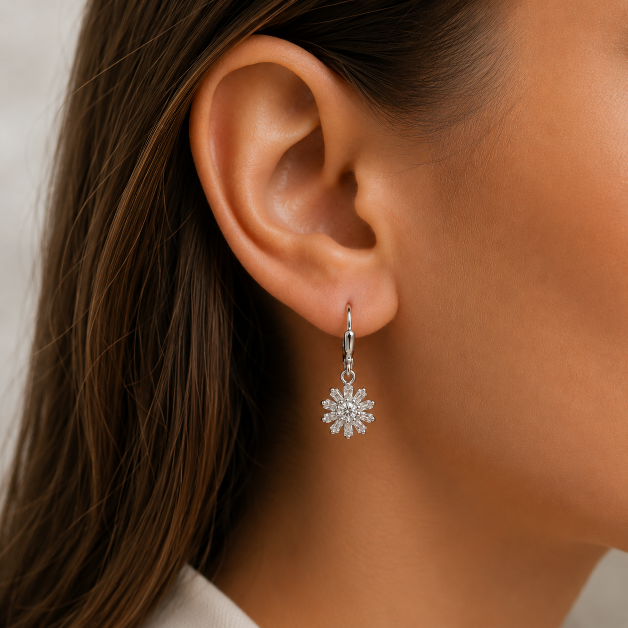 Aro Clip Flor Margarita Circones
