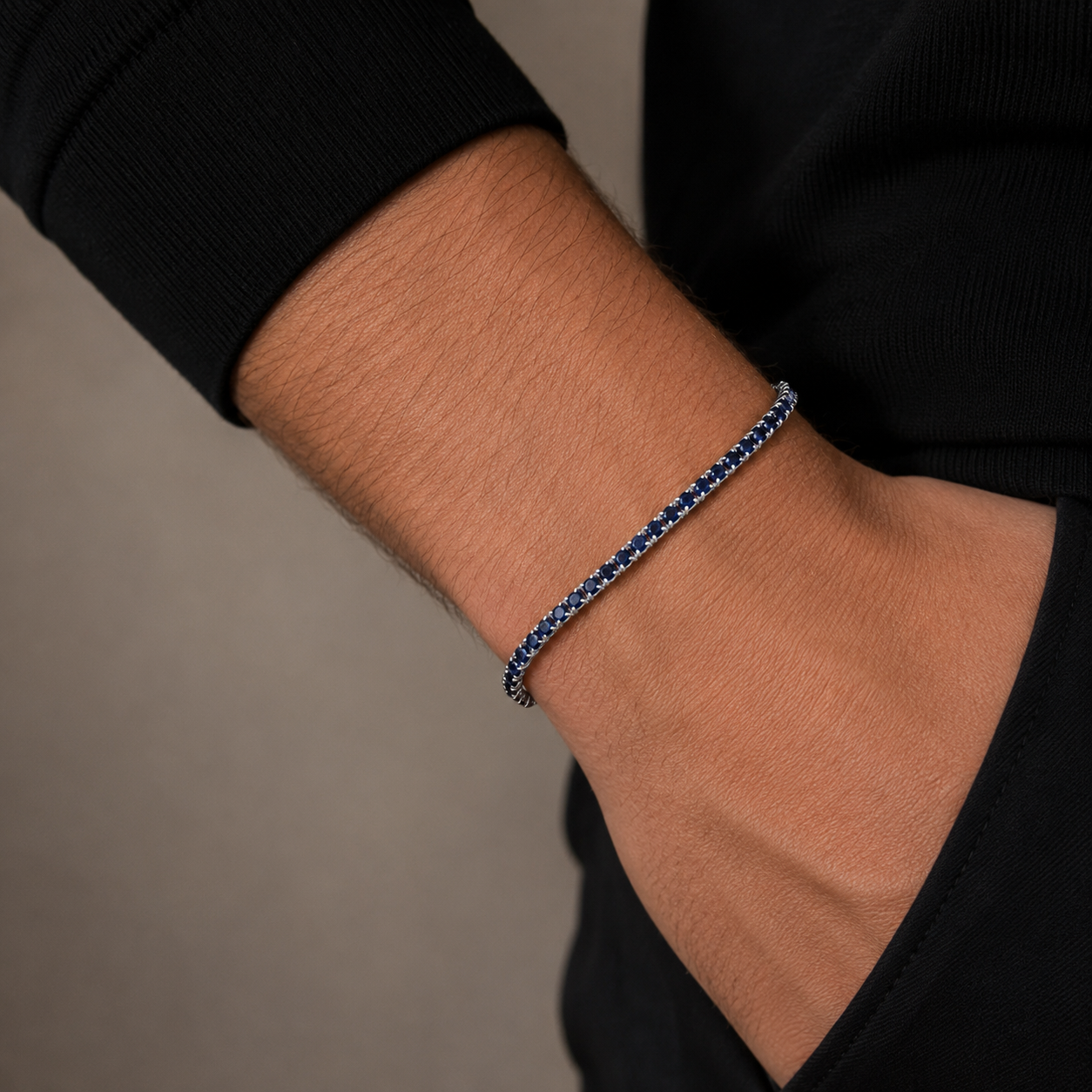 Pulsera Circones Tenis Zafiro