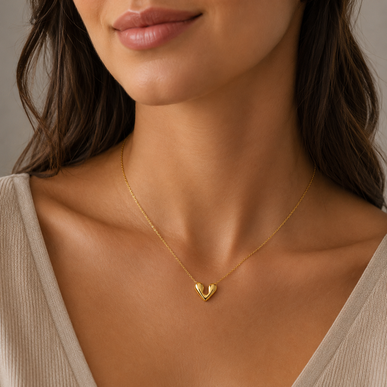 Collar Corazón Chunky