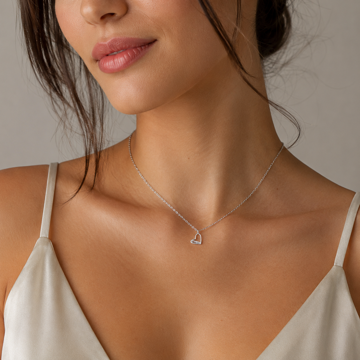Collar Corazón Circones Baguette