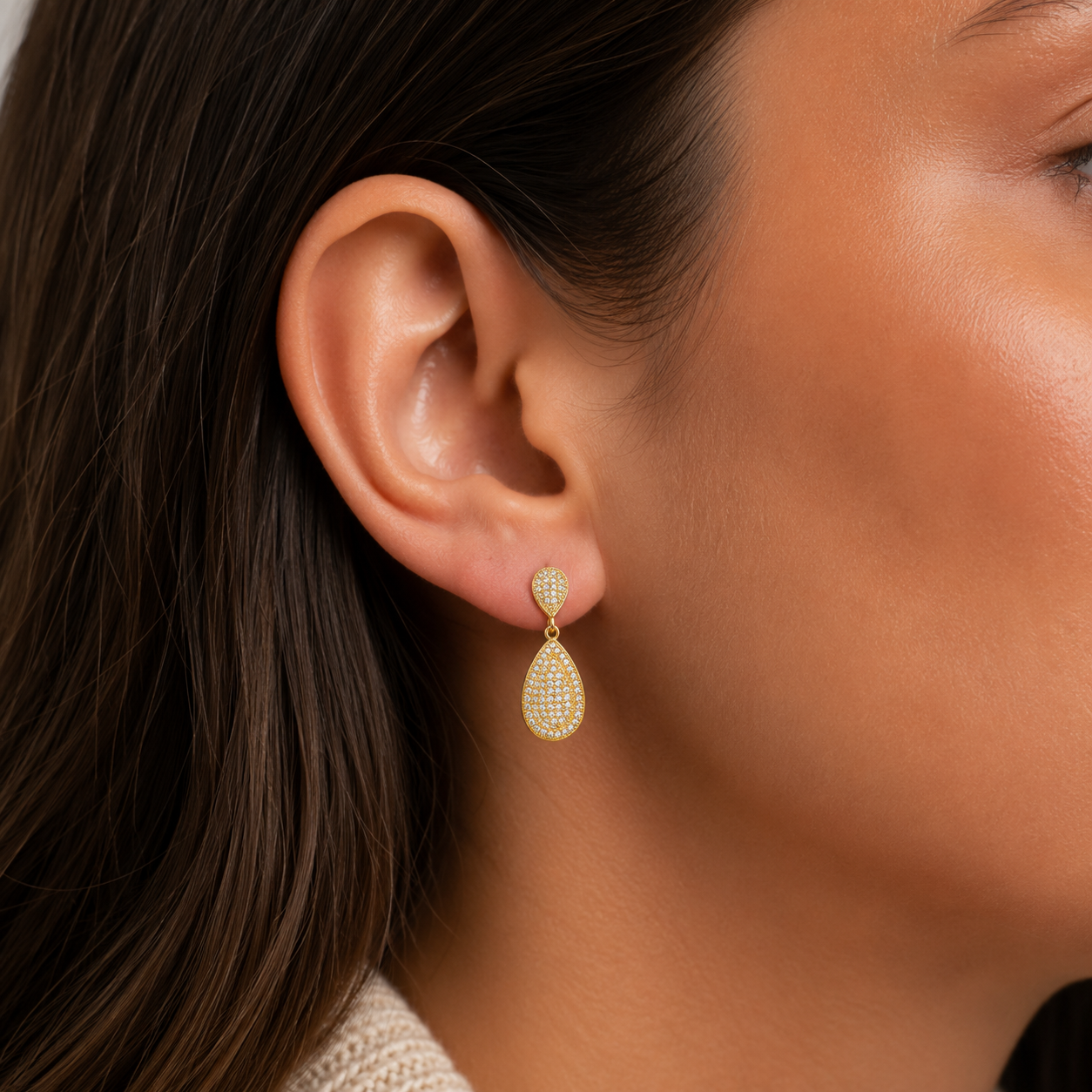 Aros Gotas Circones Pavé