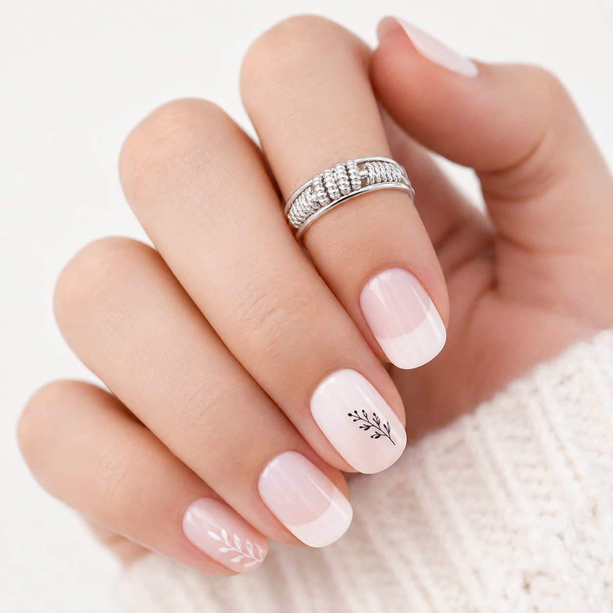 Anillo Midi 3 Líneas Nudo