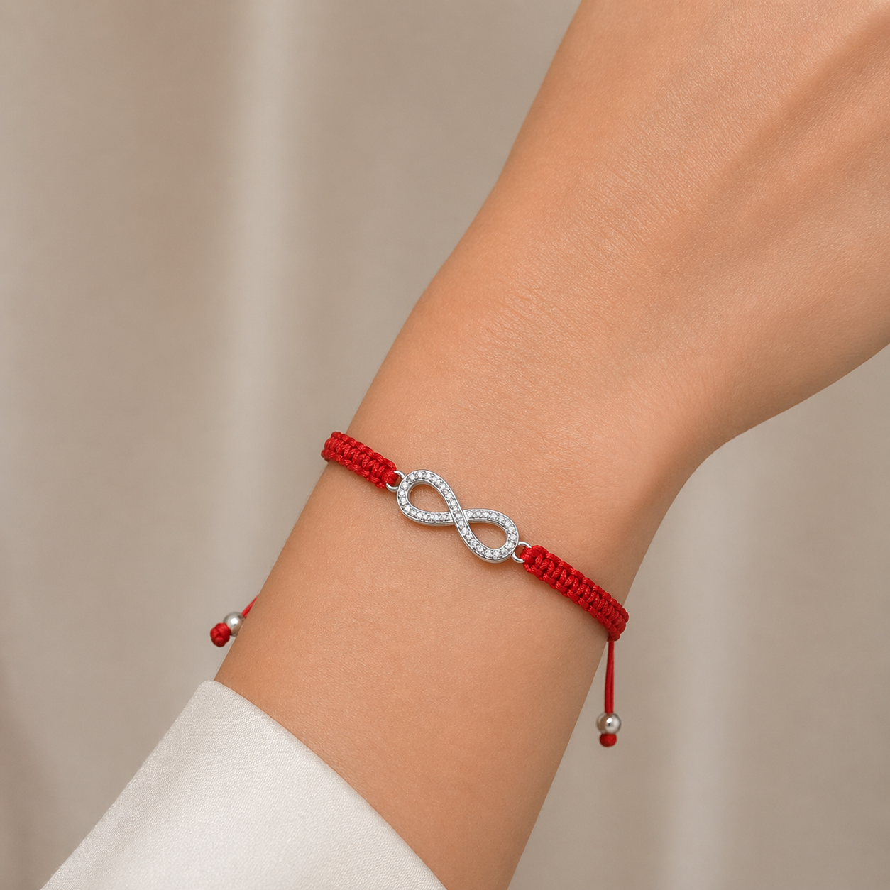 Pulsera Hilo Rojo Ajustable Infinito Circones