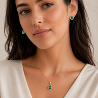 Conjunto Gota Circones Turquesa