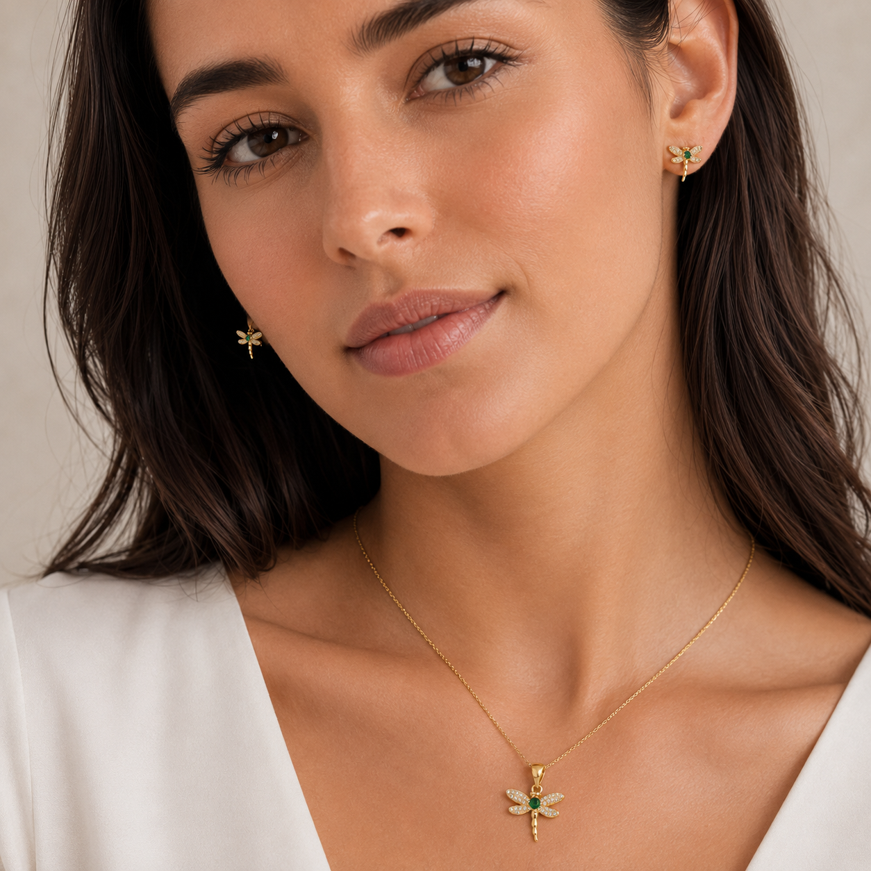 Conjunto Libélula Circones Esmeralda