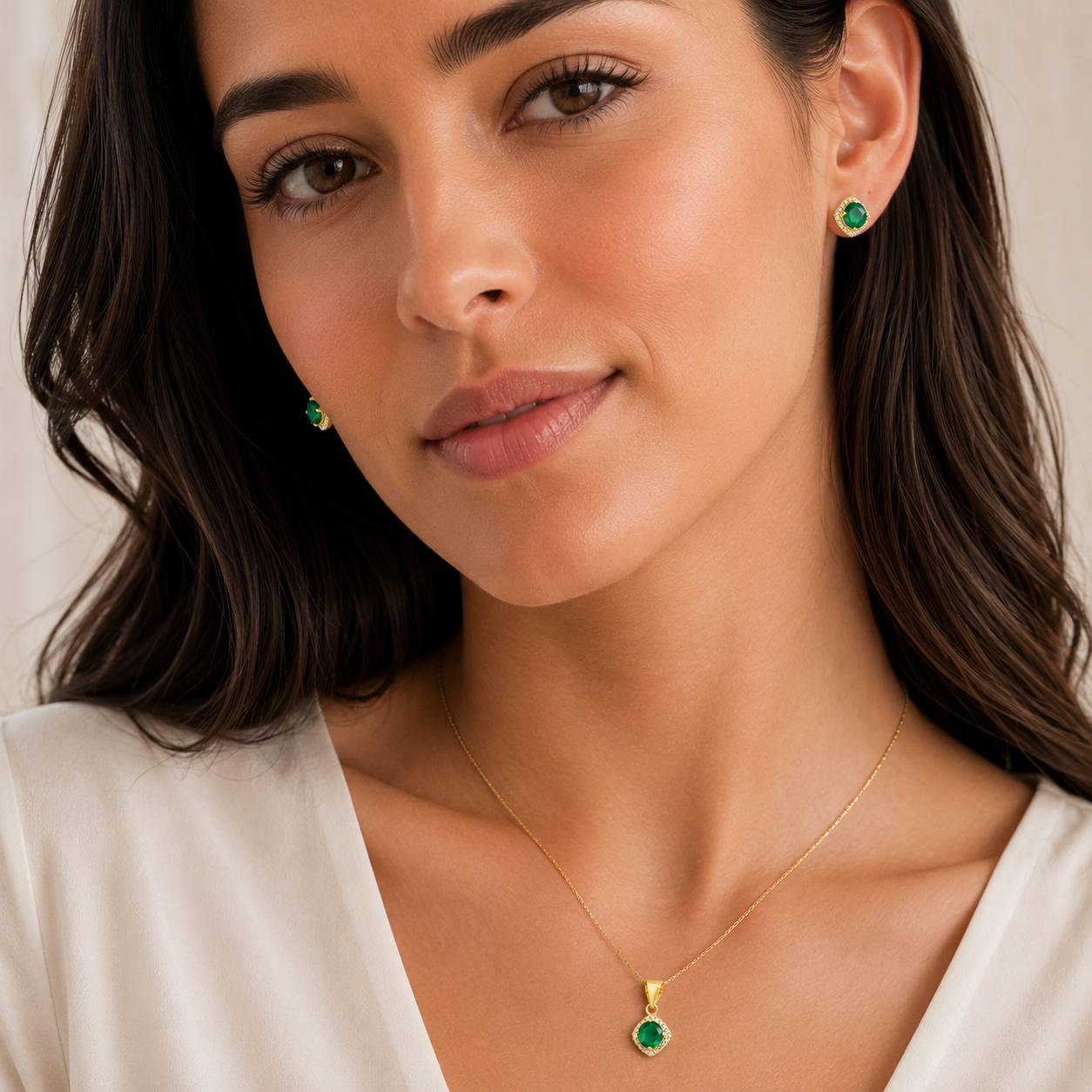 Conjunto Rombo Circón Esmeralda