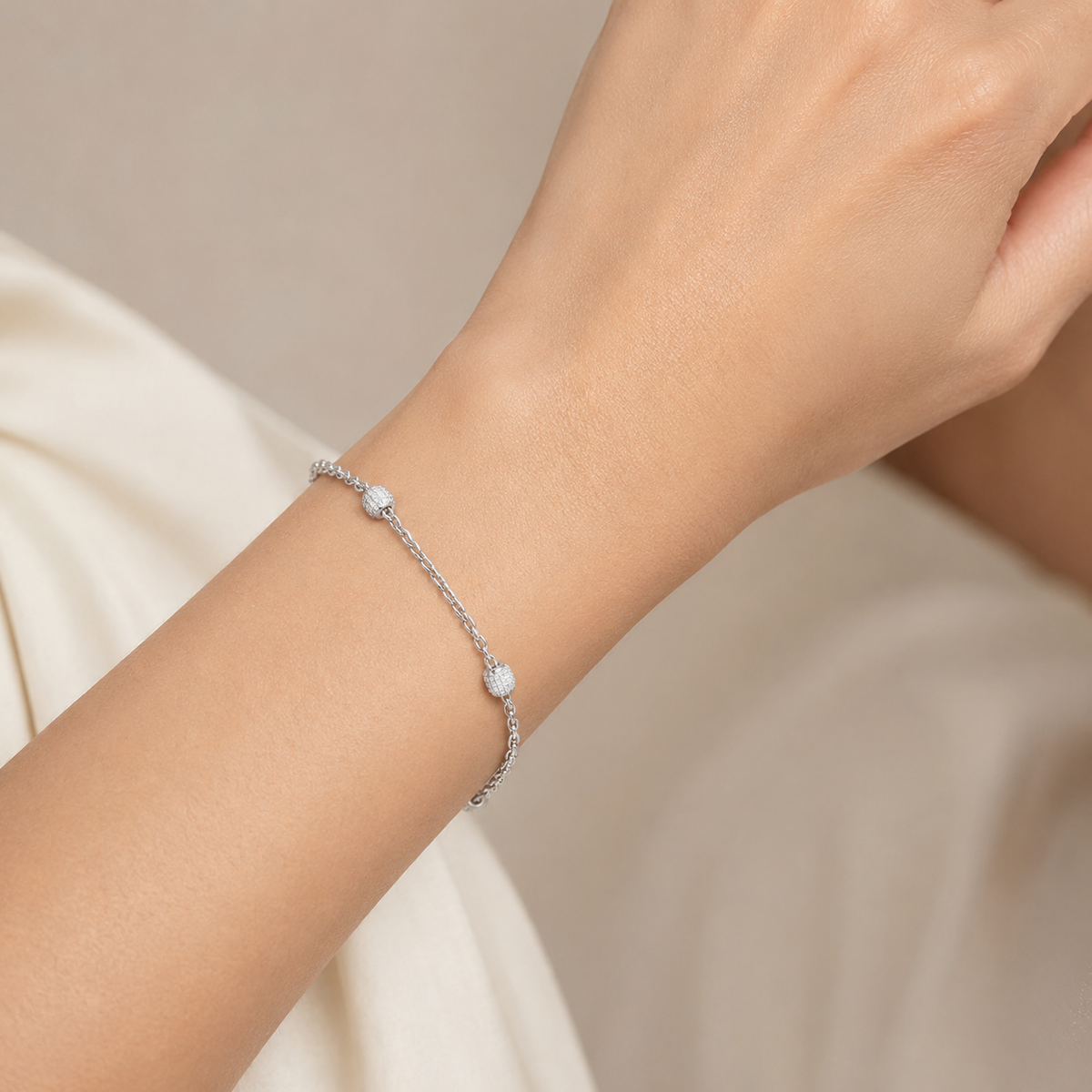 Pulsera Tradicional Cubos Facetados