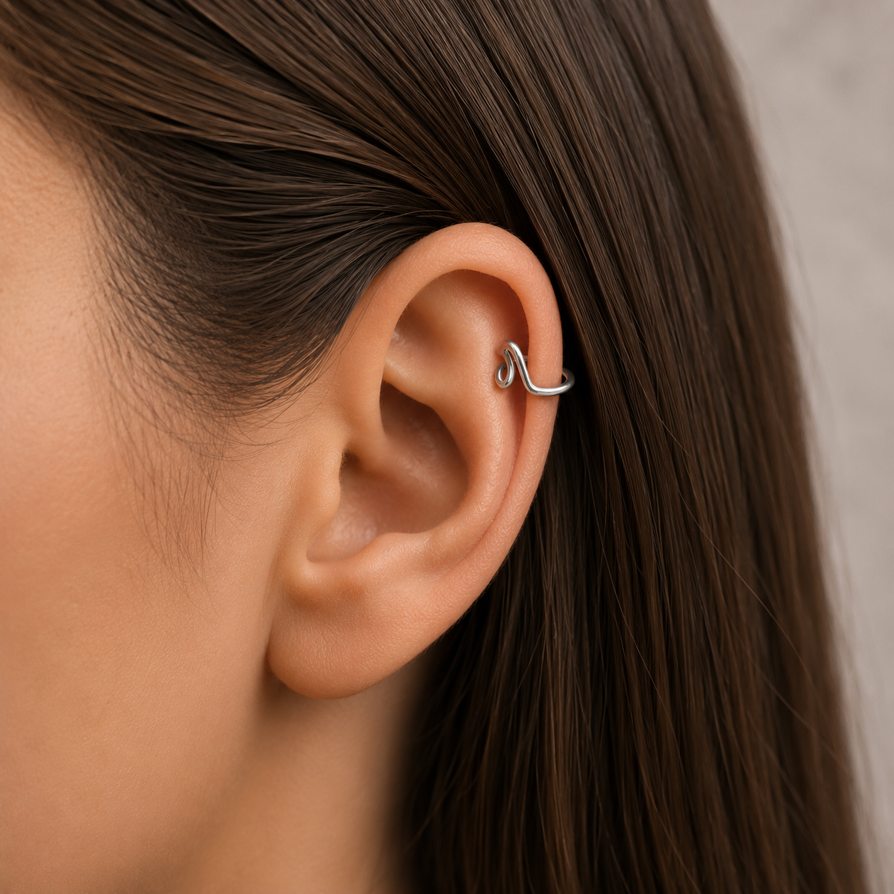 Aro Ear Cuff Ola Valor Por Unidad