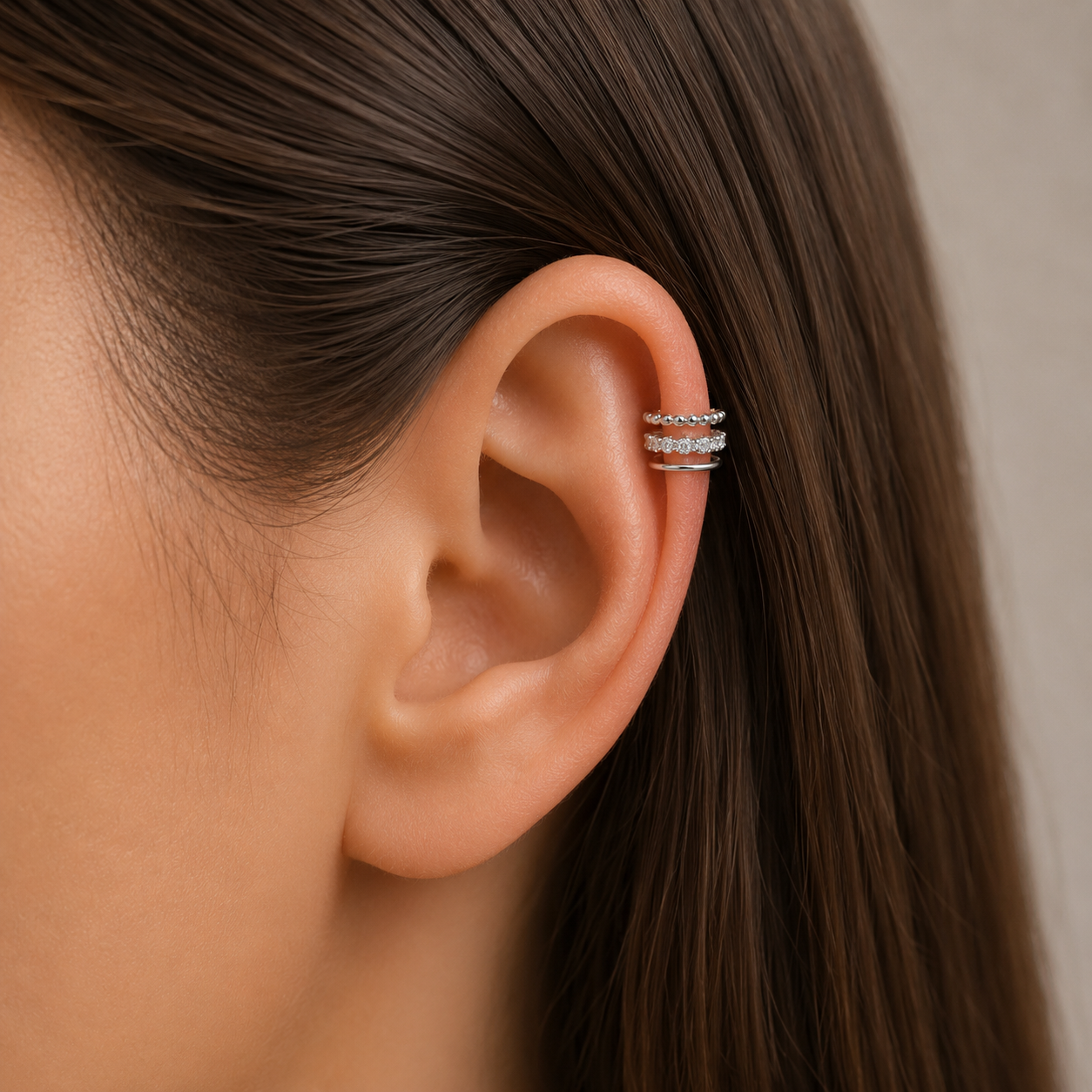Aro Ear Cuff Esferas Circones