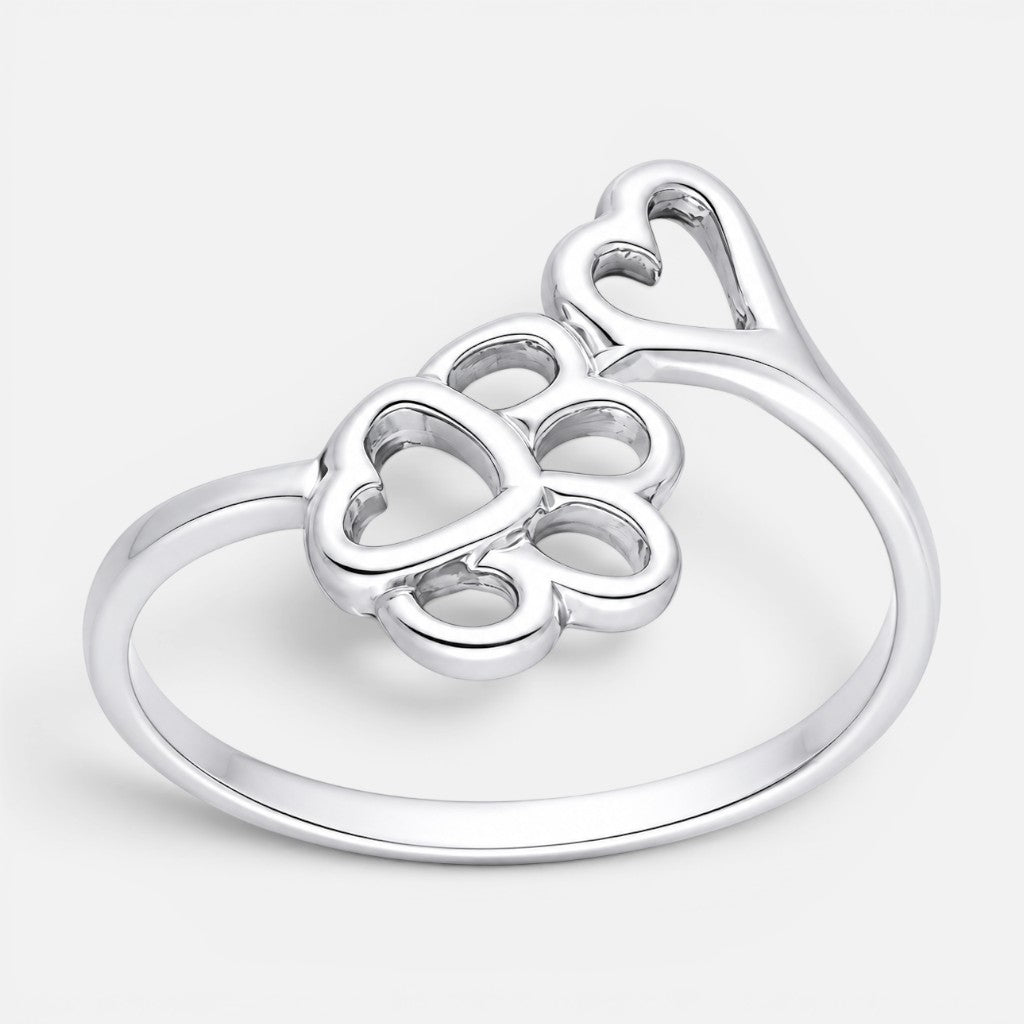 Anillo Ajustable Corazón Patita