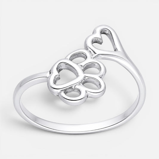 Anillo Ajustable Corazón Patita