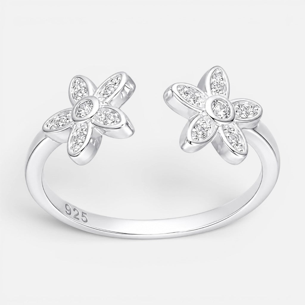 Anillo Ajustable Flores Circones