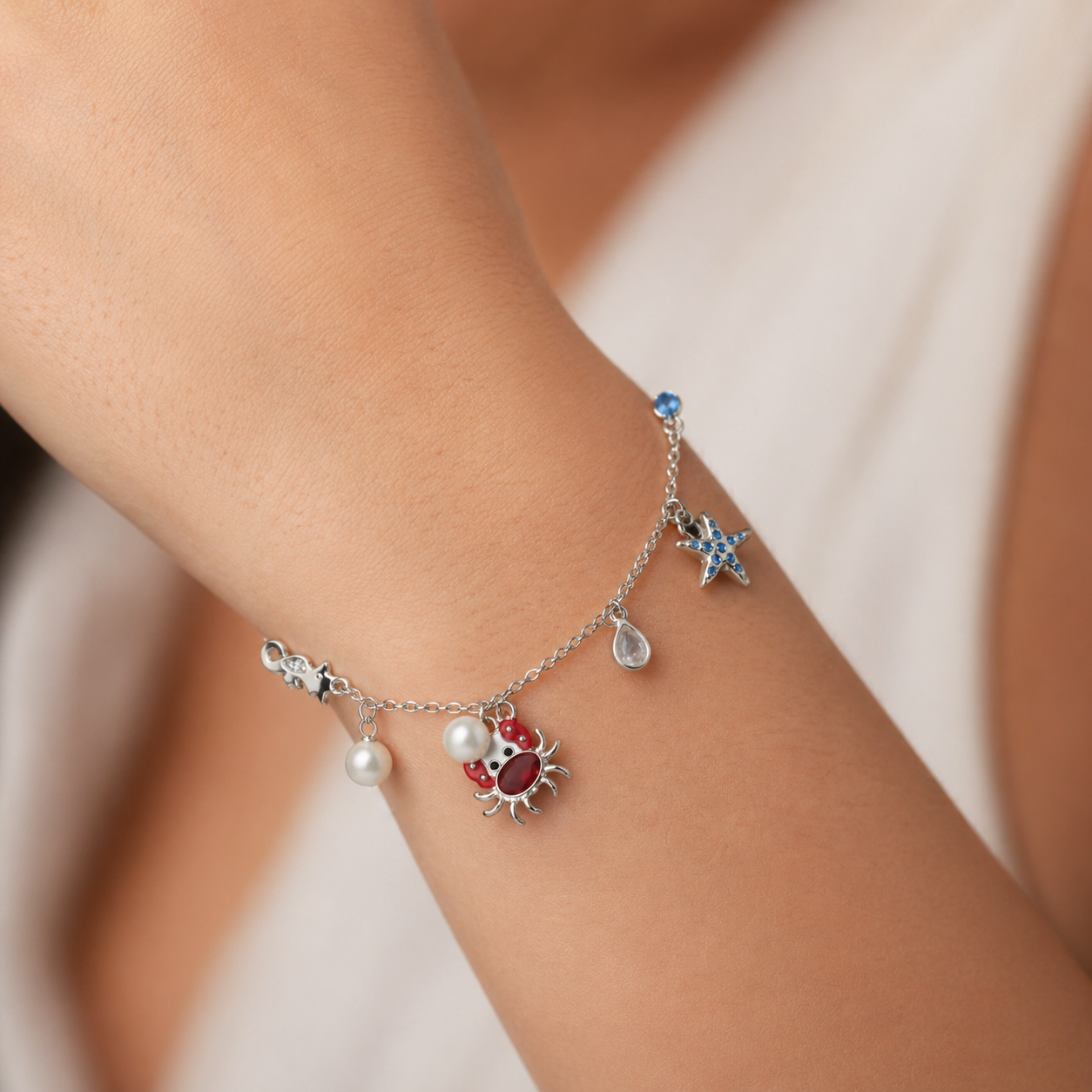 Pulsera Estrella Caballito de Mar Cangrejo Circones
