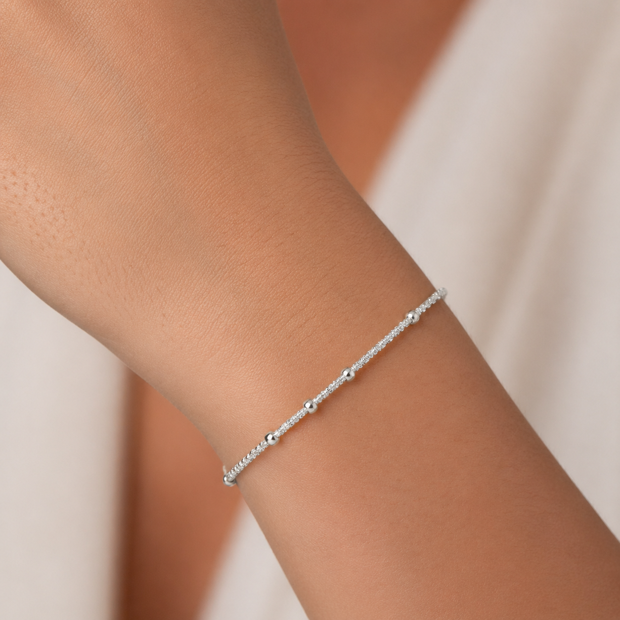 Pulsera Espuma Diamantada con Esferas