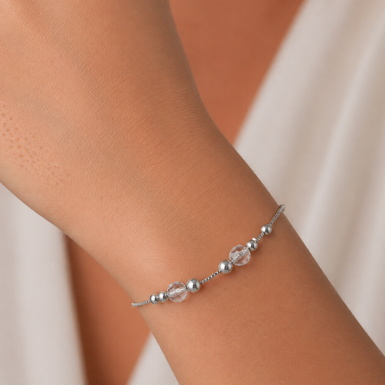 Pulsera Esferas Cristal Hecho con Swarovski®