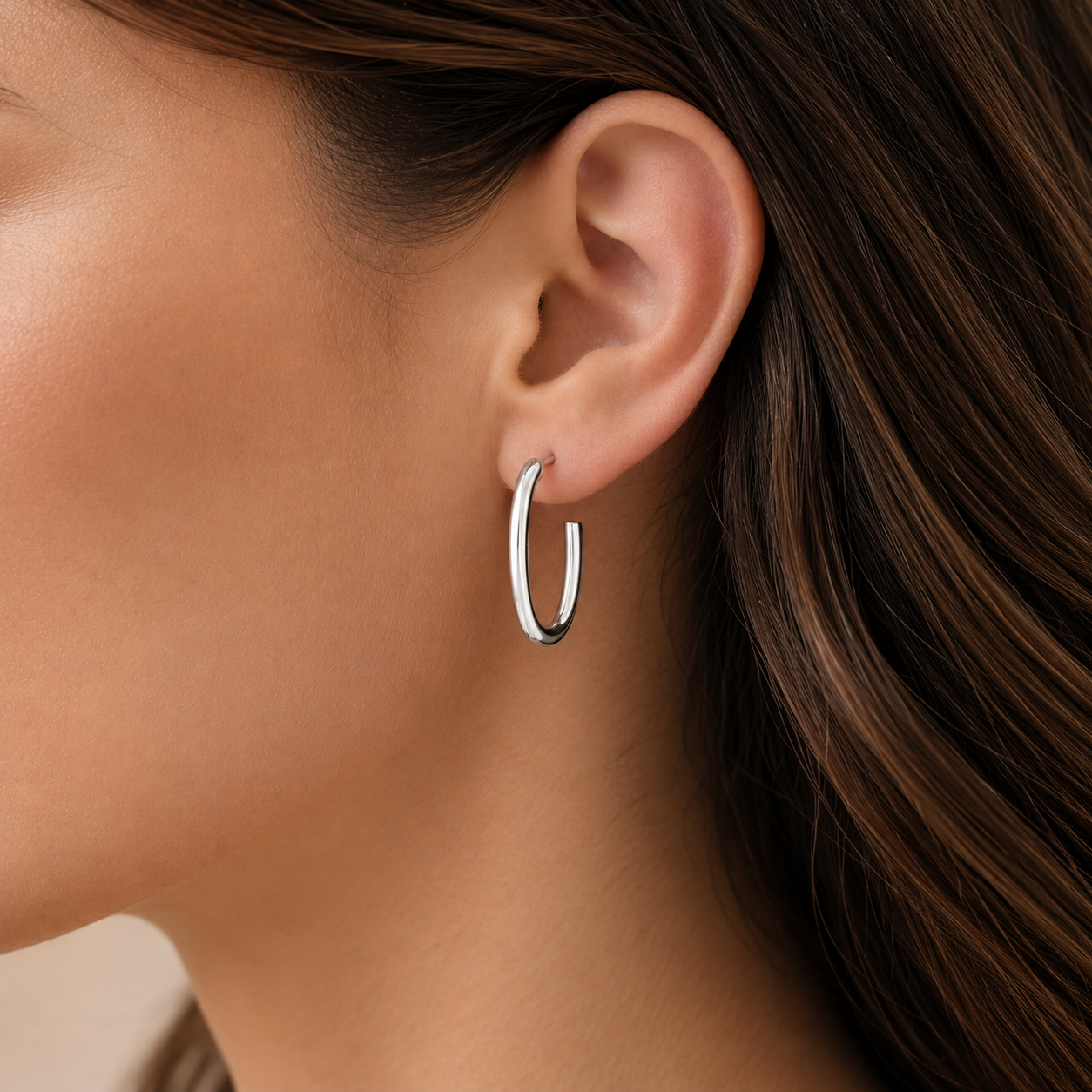 Semi Argolla Ovalada 40x18 mm