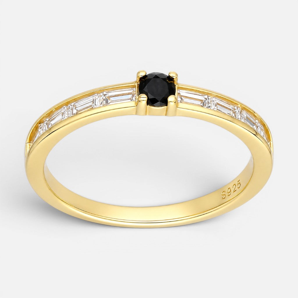 Anillo Circones Baguette Ónix