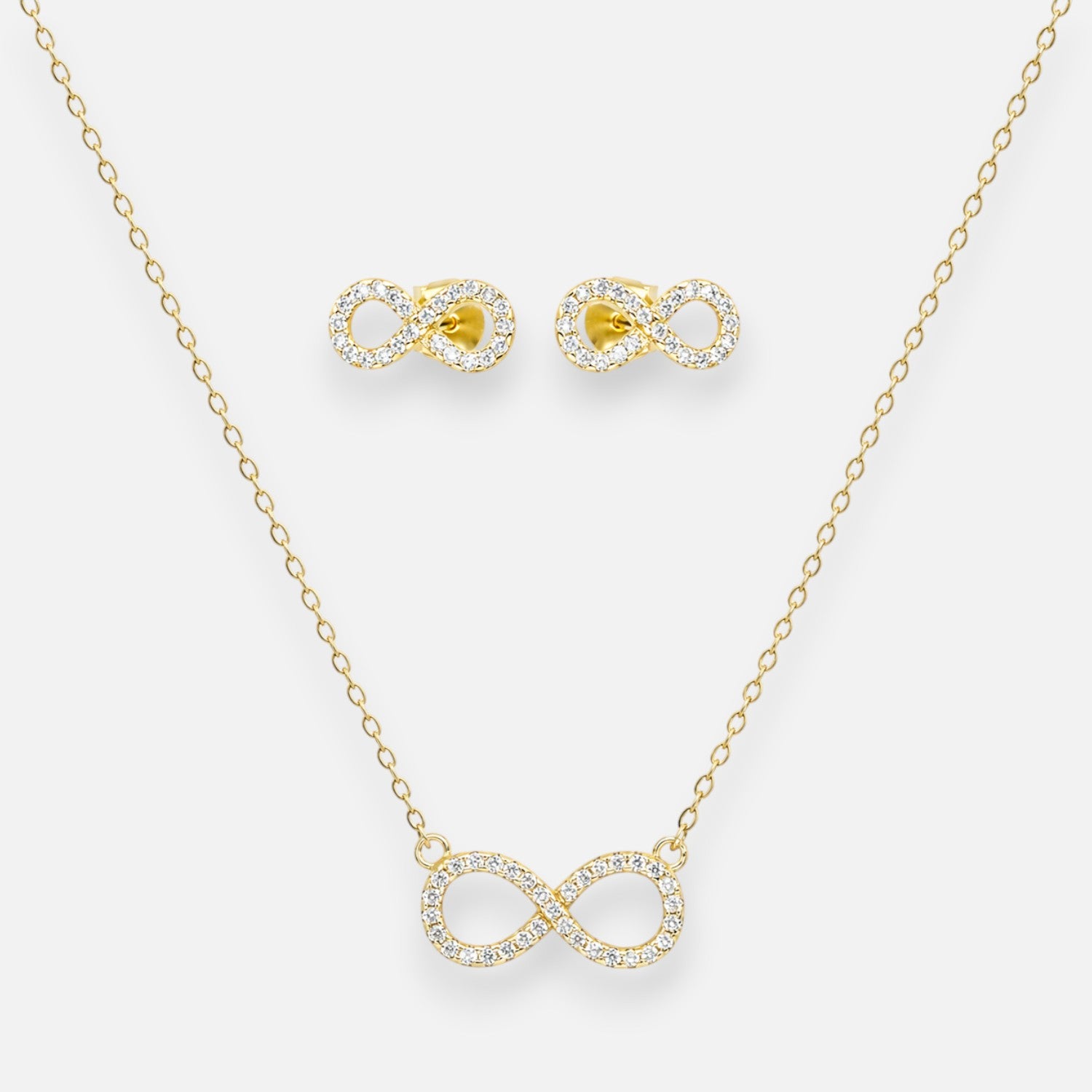 Set Collar y Aros Infinito Circones
