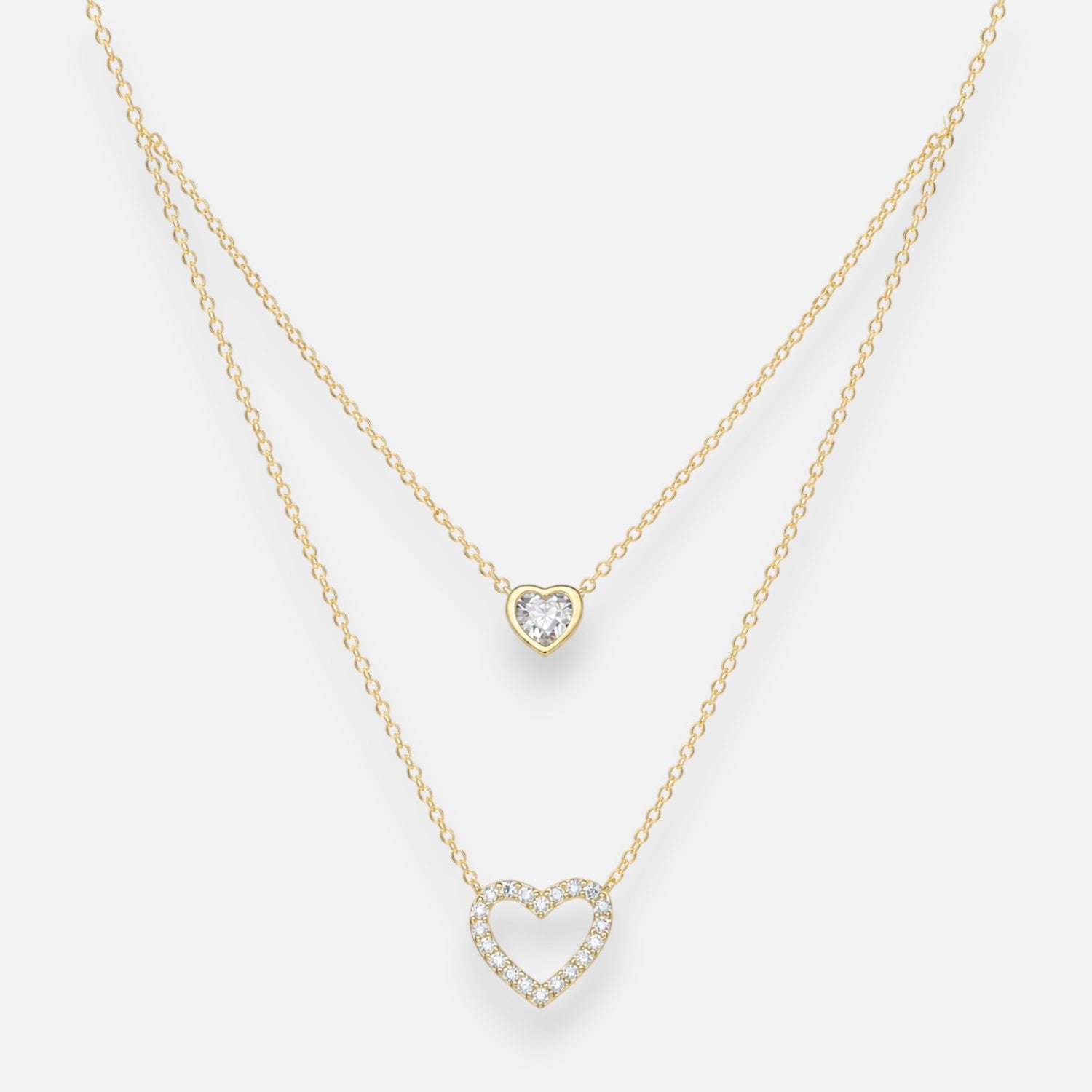 Collar Doble Corazones Circones