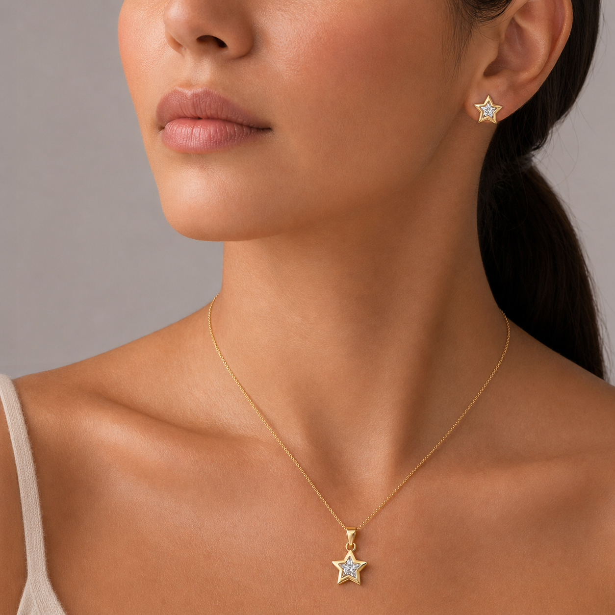 Conjunto Estrella Circón 6 mm