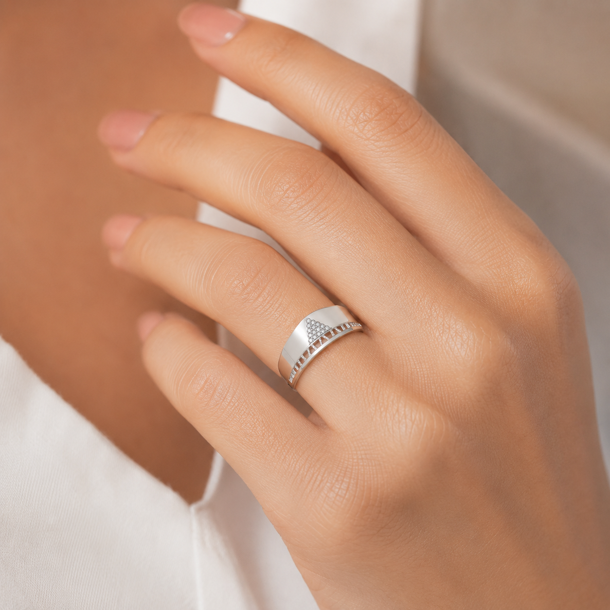 Anillo Sello Triángulo Circones