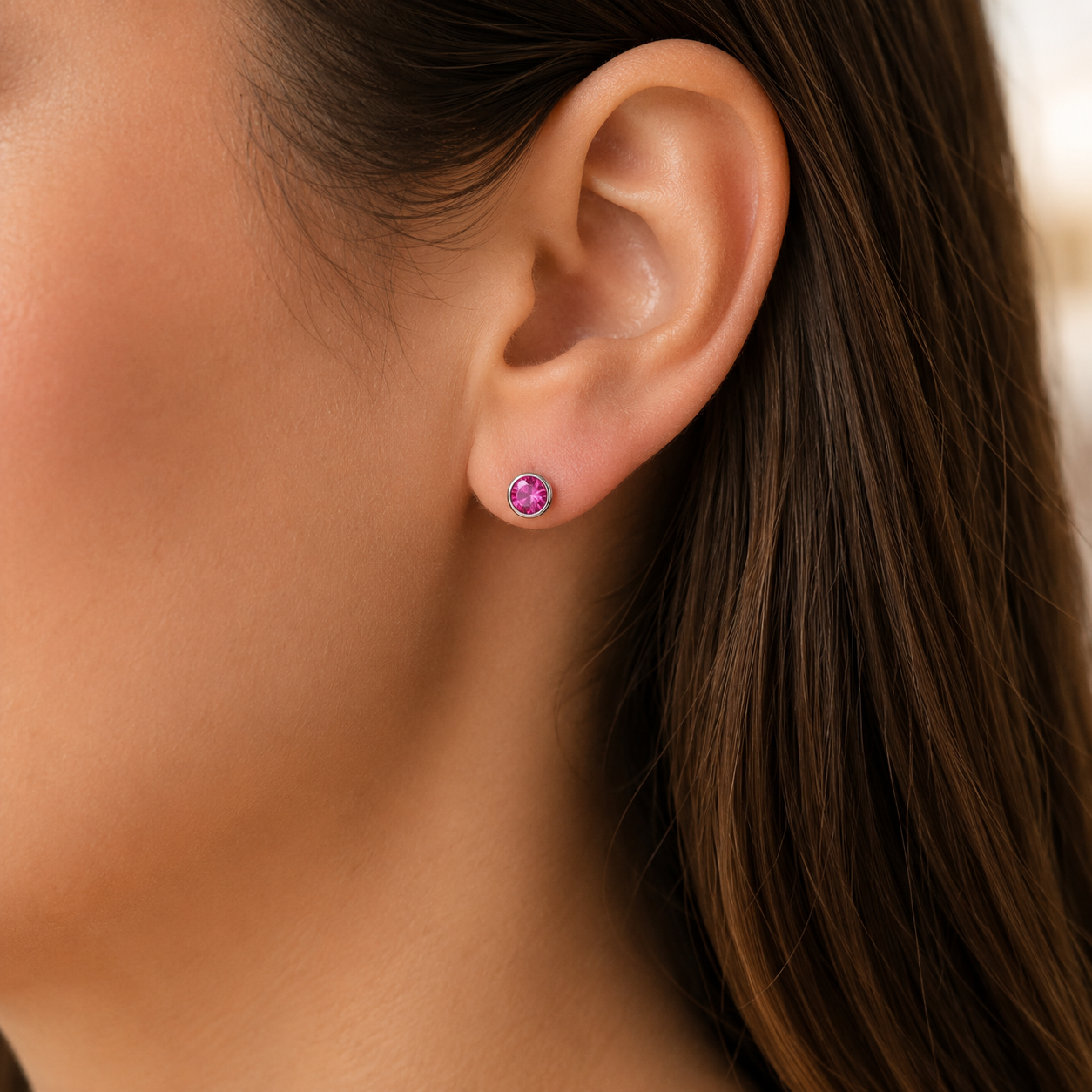 Aro Cristal Fucsia 6 mm
