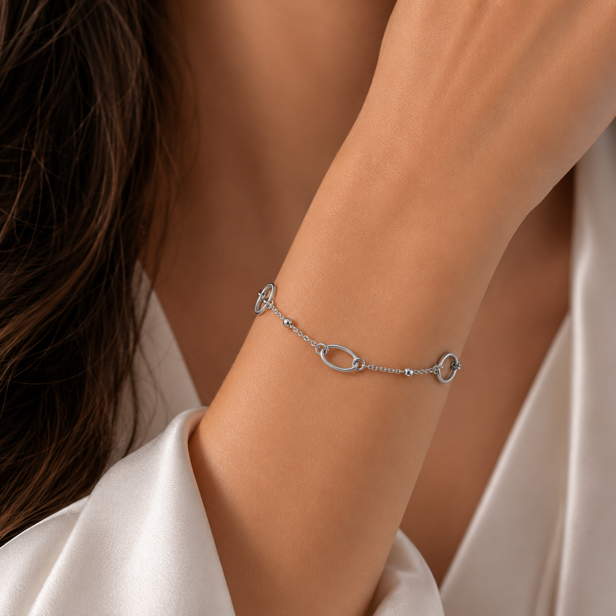 Pulsera Óvalos Esferas