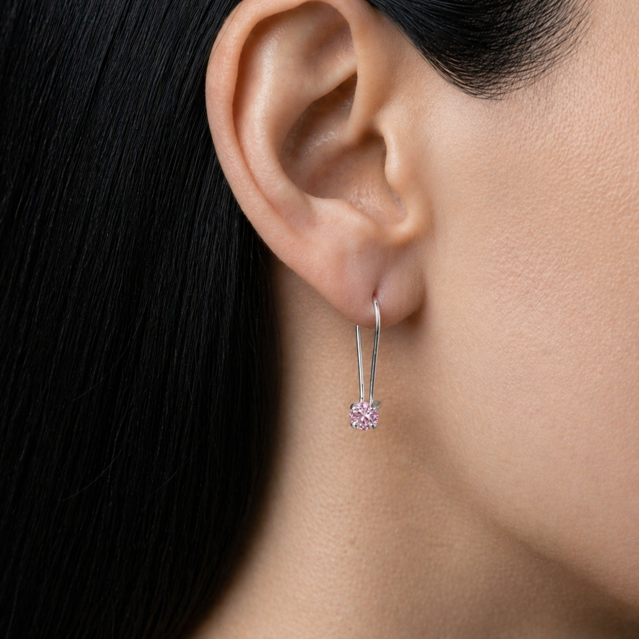 Aro Circón Rosa Francia 4 mm