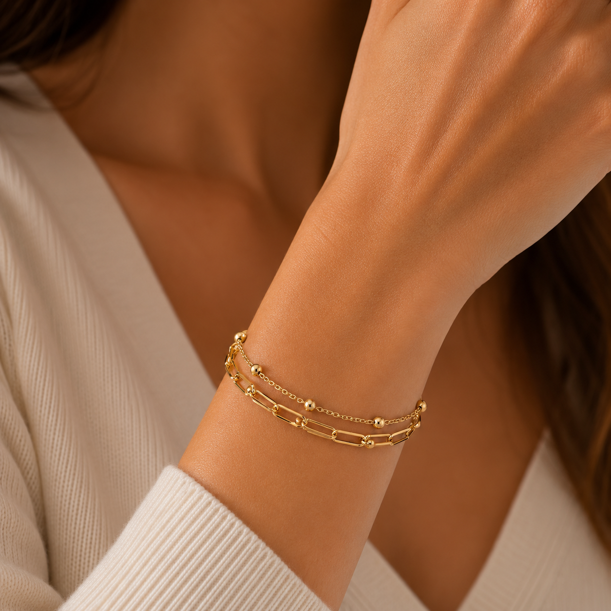 Pulsera Doble Tradicional Esferas