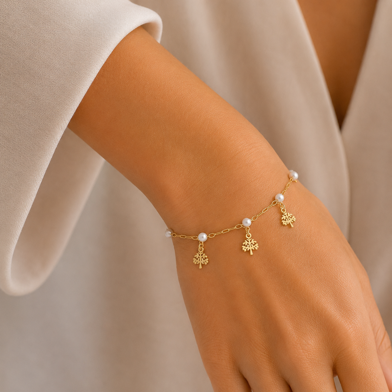 Pulsera Árbol de la Vida Perlas