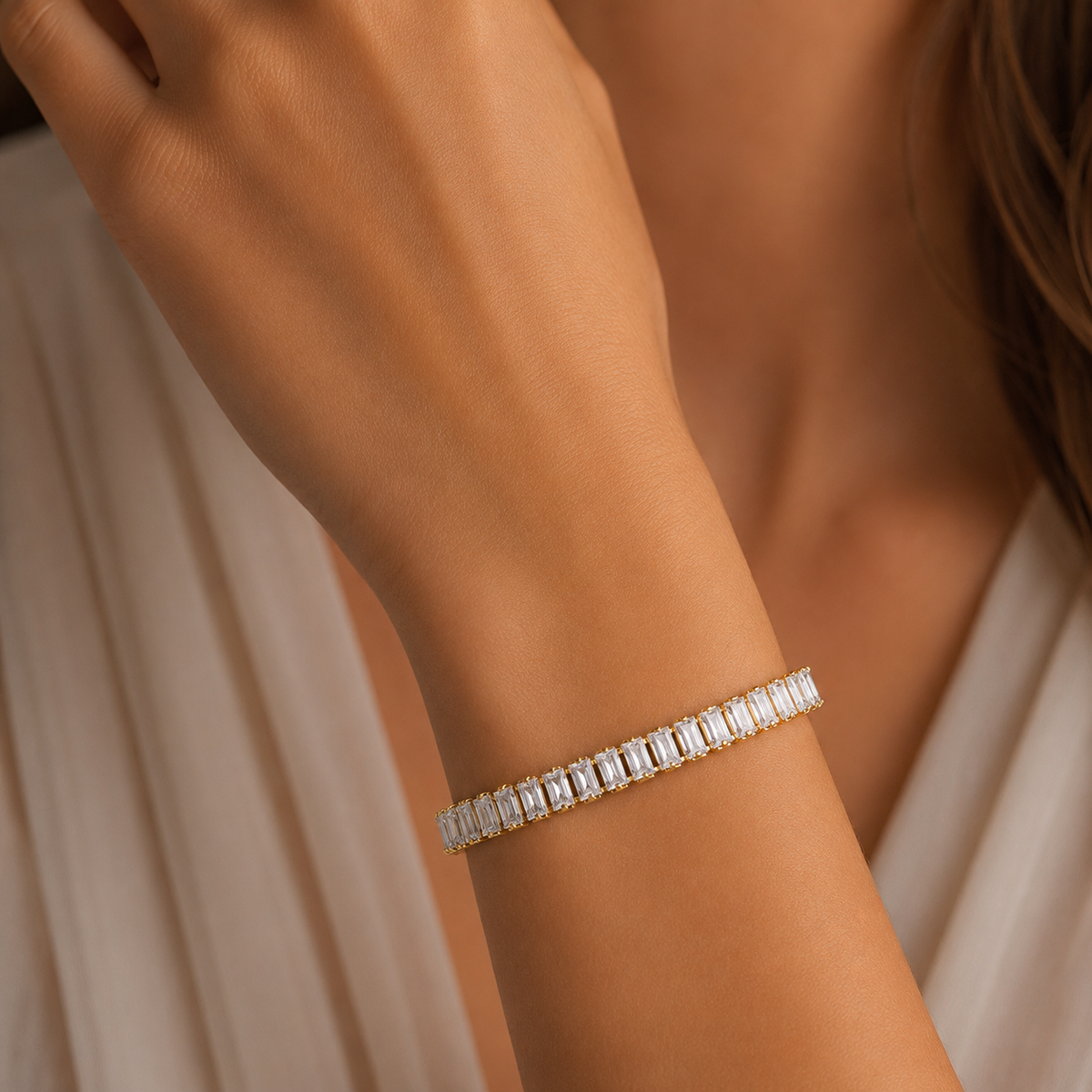 Pulsera Circones Baguette Sin Fin