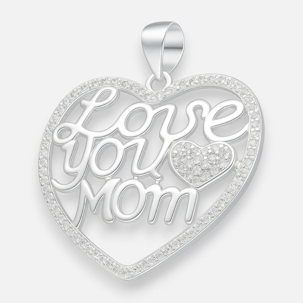 Colgante Corazón Love You Mom Circones
