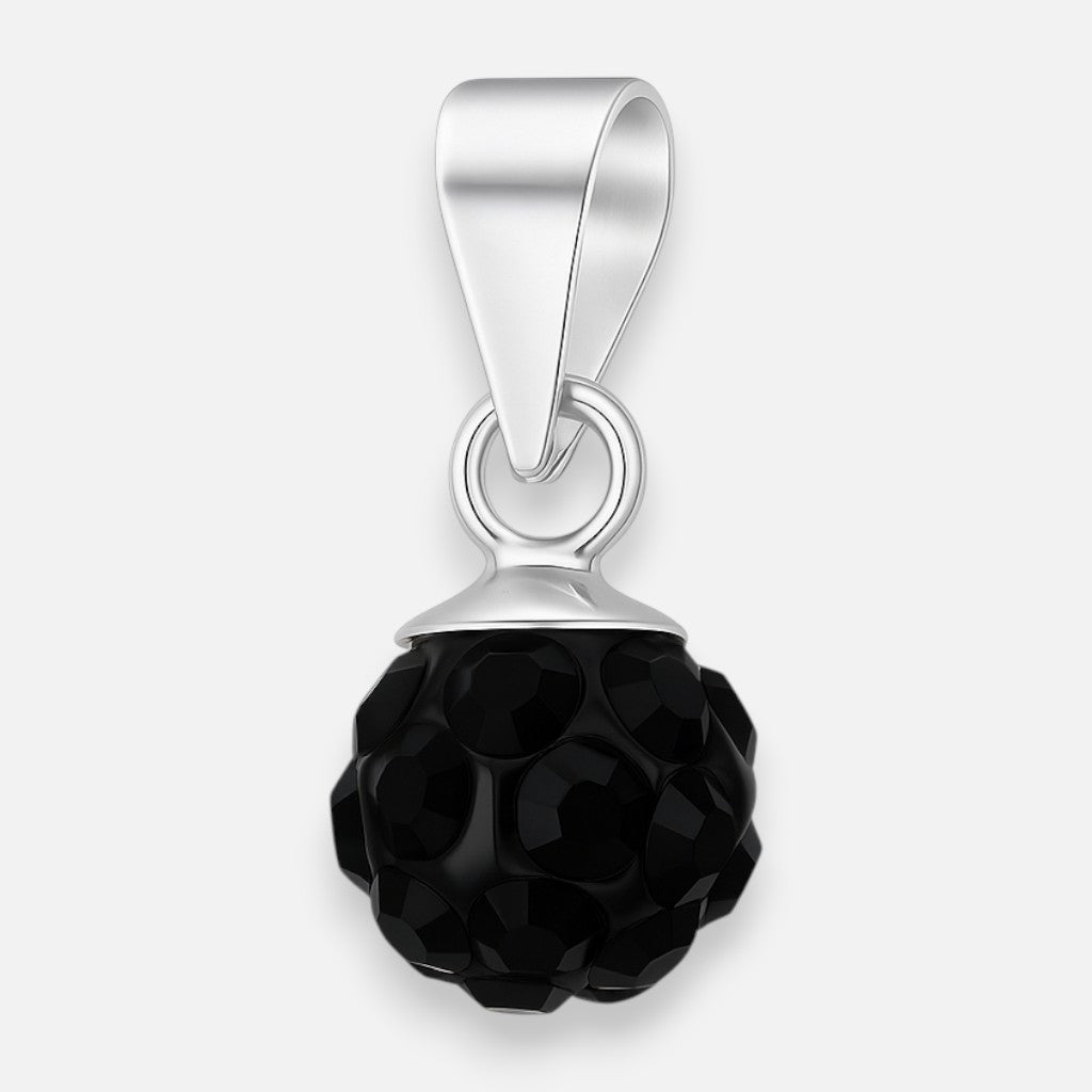 Colgante Esfera Hecho con Cristal Swarovski® Negro 6 mm