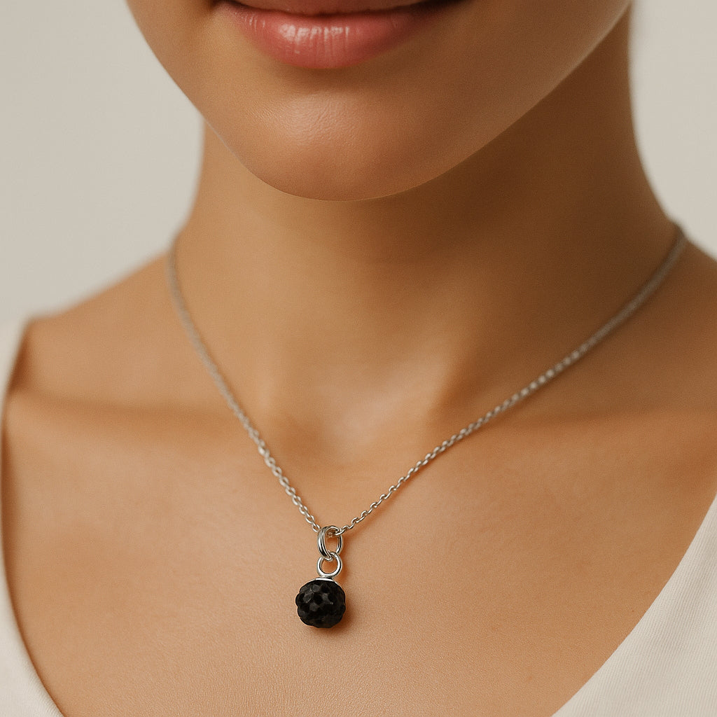 Colgante Esfera Hecho con Cristal Swarovski® Negro 6 mm