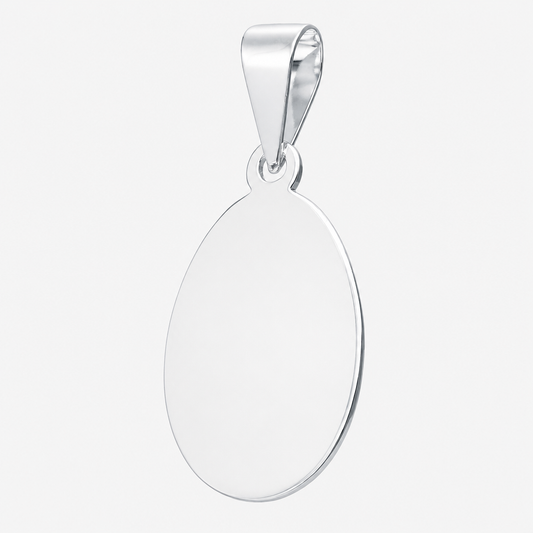 Colgante Placa Ovalada Pequeña 21x14  mm