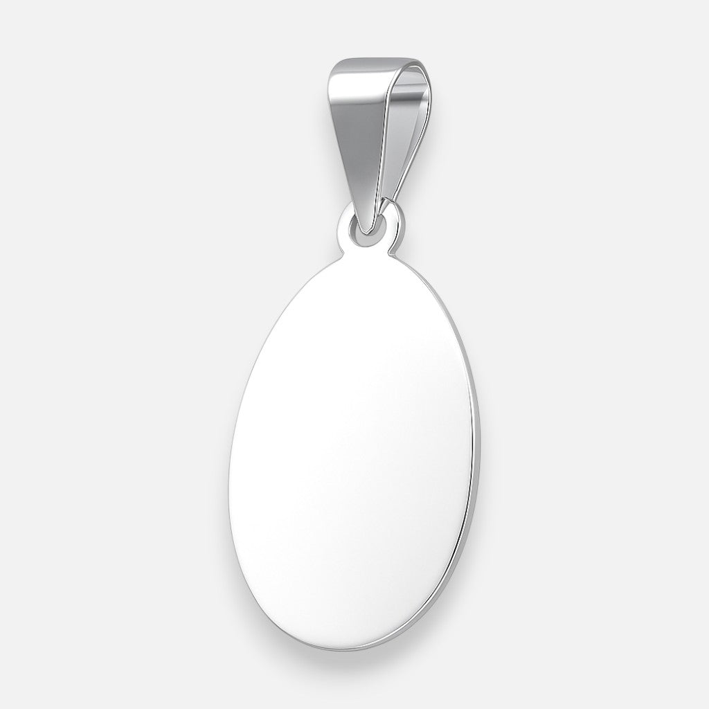Colgante Placa Ovalada Pequeña 21x14  mm