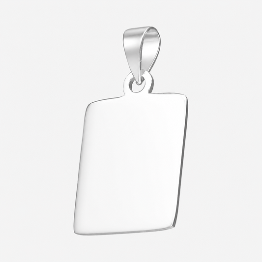 Colgante Placa Rectangular Pequeña 17x14 mm