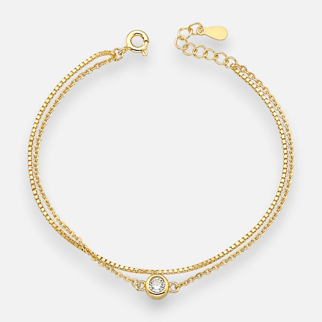 Pulsera Doble Tradicional Veneciana Circón