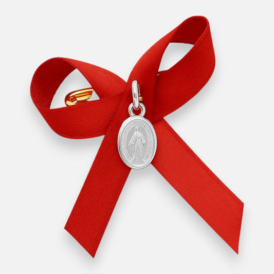 Prendedor Virgen Milagrosa con Cinta