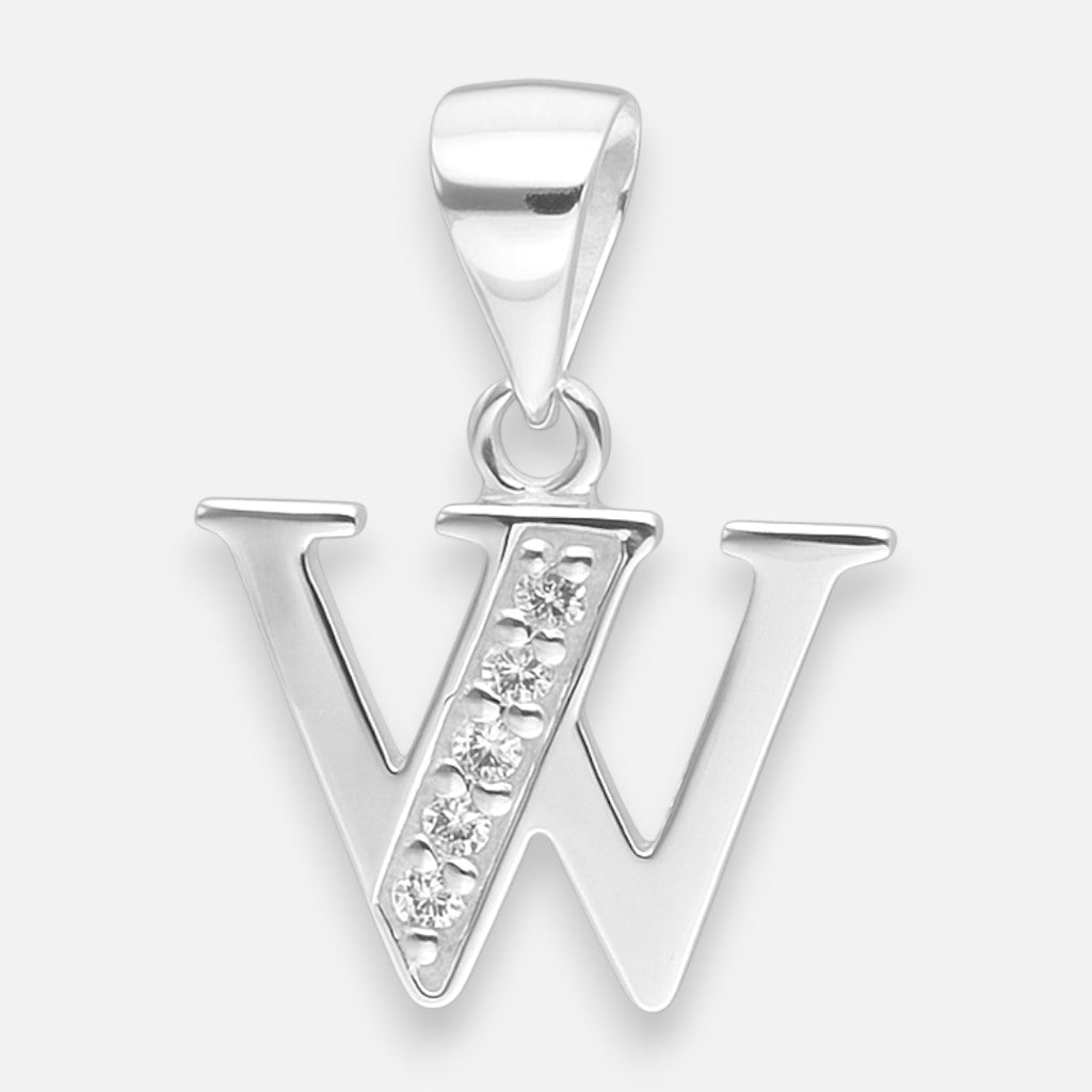 Colgante Letra W con Circones