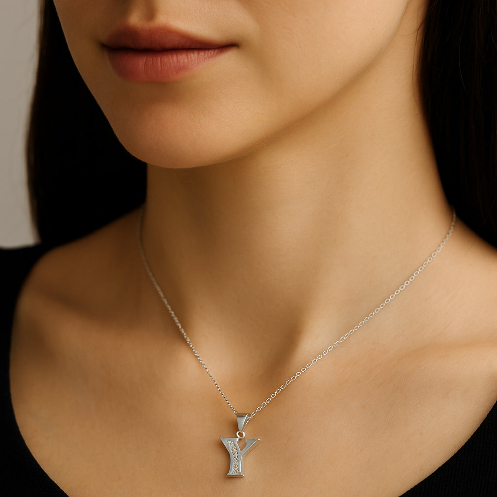 Colgante Letra Y con Circones