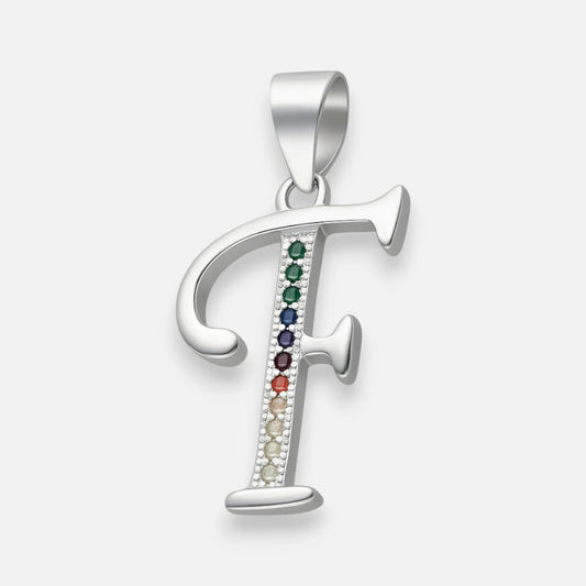 Colgante Letra F con Circones Multicolor