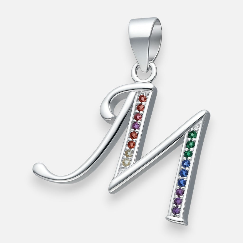 Colgante Letra M con Circones Multicolor