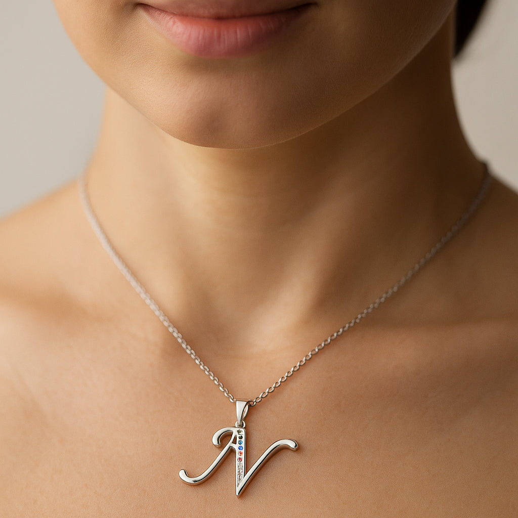 Colgante Letra N con Circones Multicolor