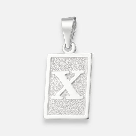 Colgante Placa Letra X