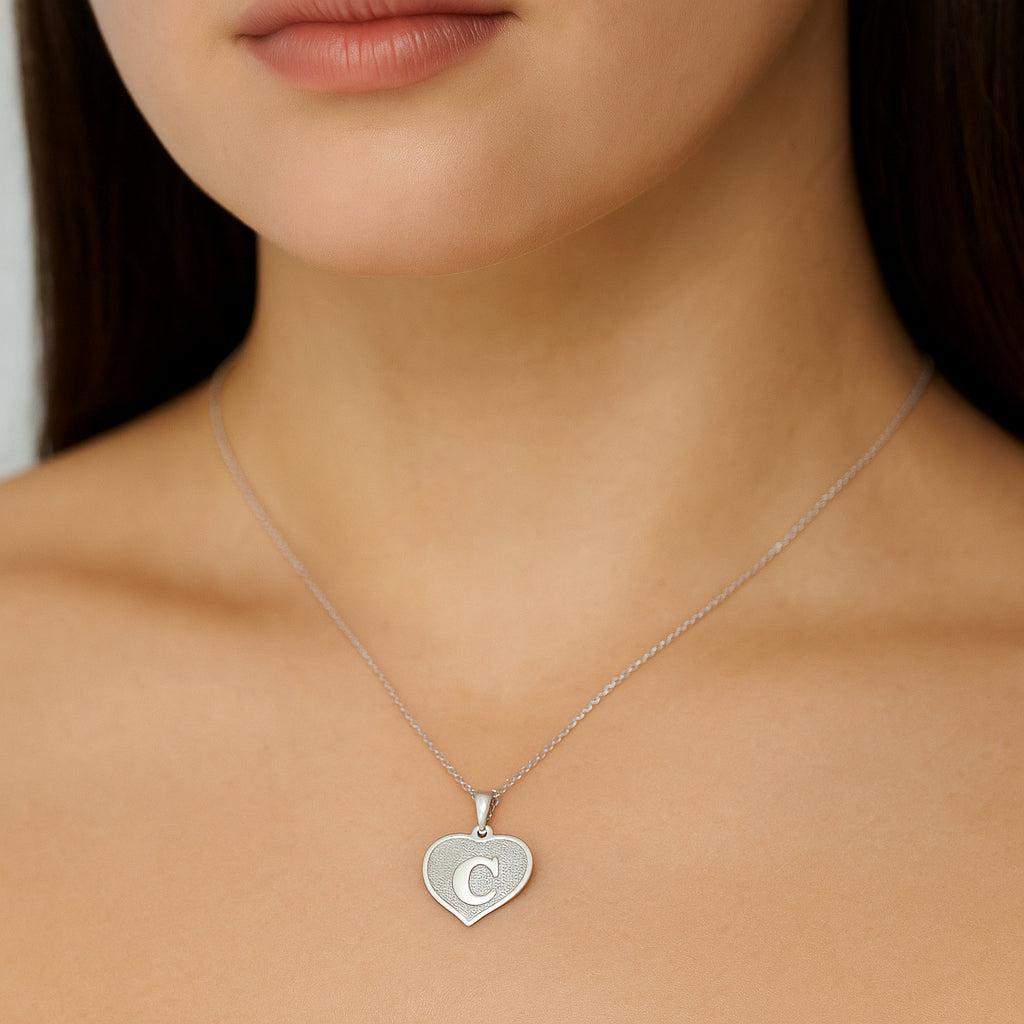 Colgante Corazón Letra C