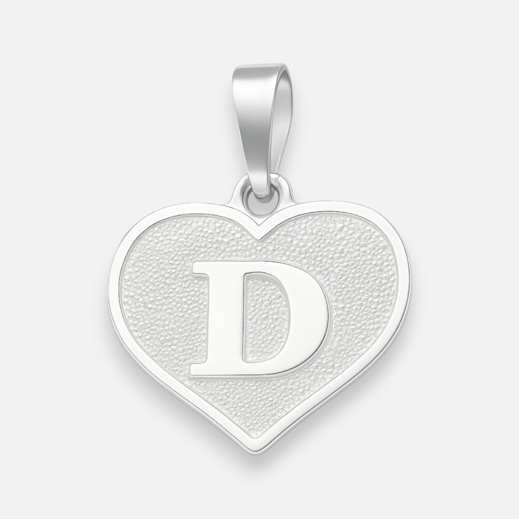 Colgante Corazón Letra D