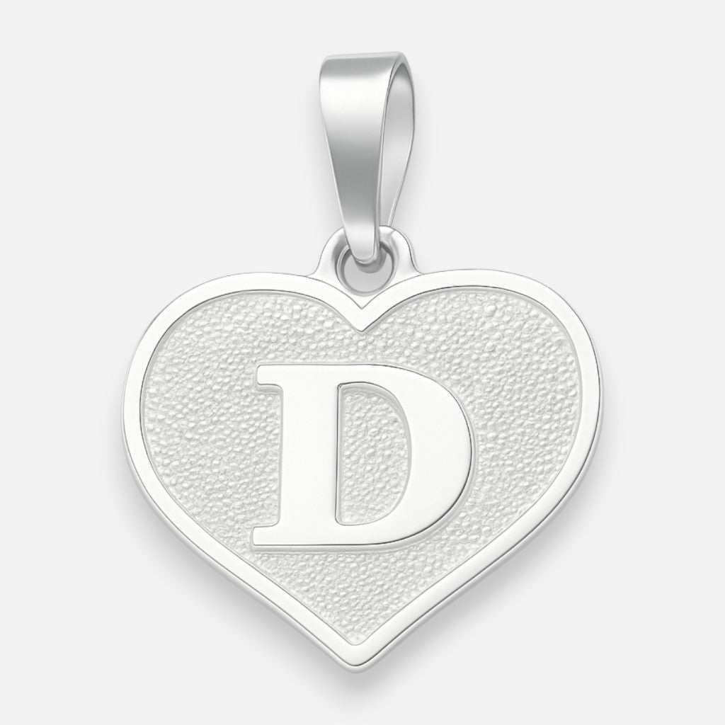 Colgante Corazón Letra D