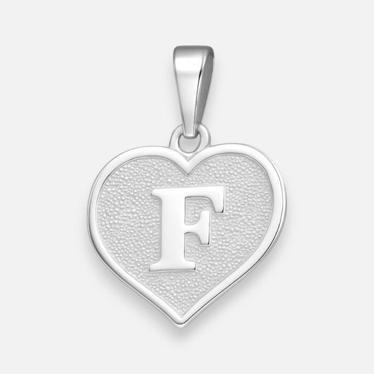 Colgante Corazón Letra F