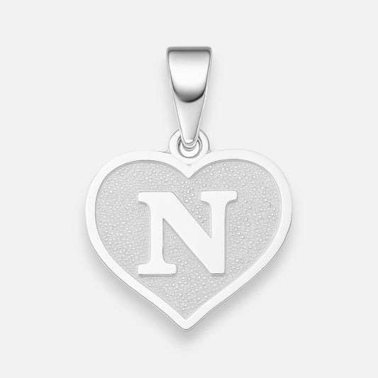Colgante Corazón Letra N